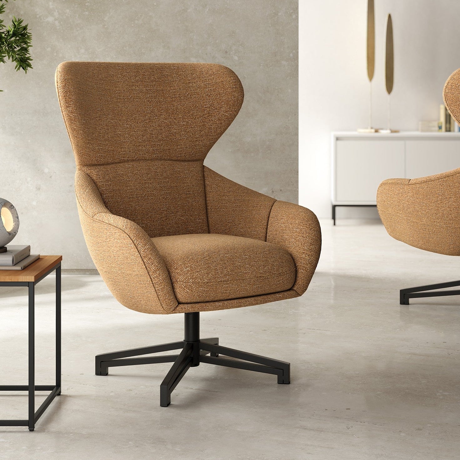 ABELI – BUTACA GIRATORIA TAPIZADA