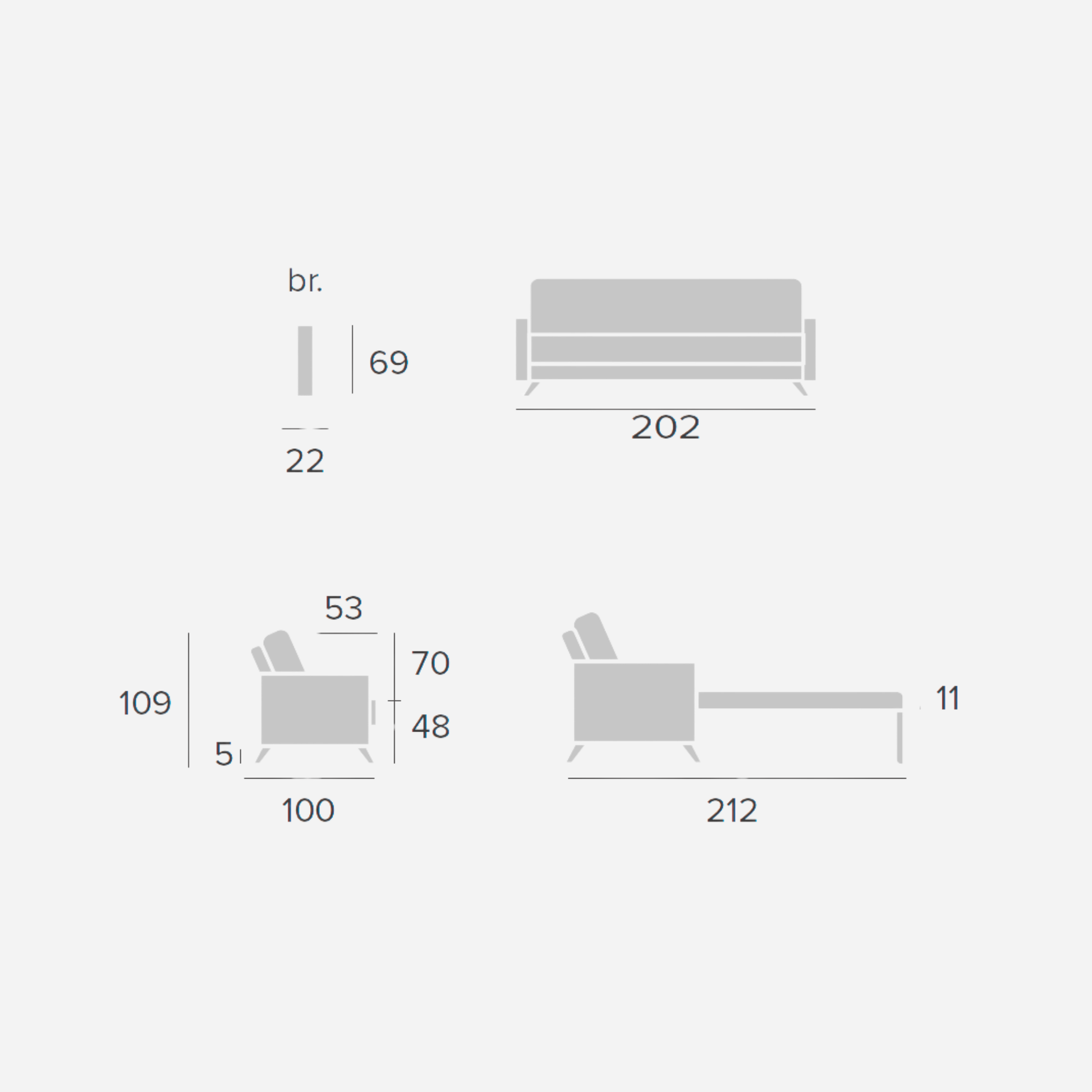LUNA – Sofá cama italiano compacto y funcional - Vista 3 - XL Relax