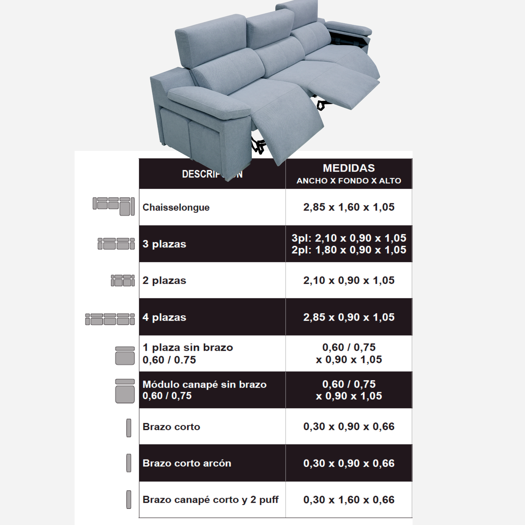 ROMA Modular — Sistema modular con asientos motorizados