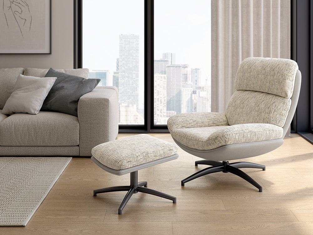 CALMA — Butaca Basculante Giratoria 360° con Ottoman - Vista 6 - XL Relax