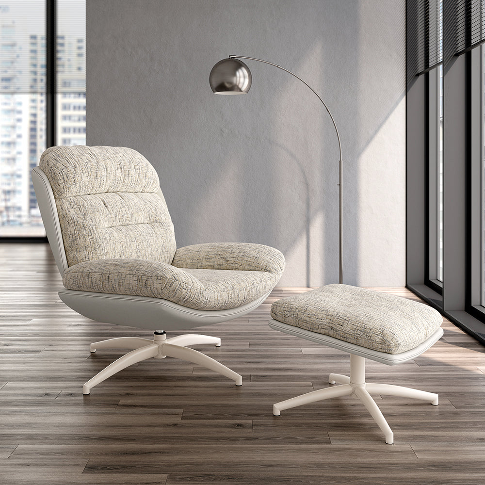 SERENA — Butaca Basculante Giratoria 360° con Ottoman - Vista 5 - XL Relax