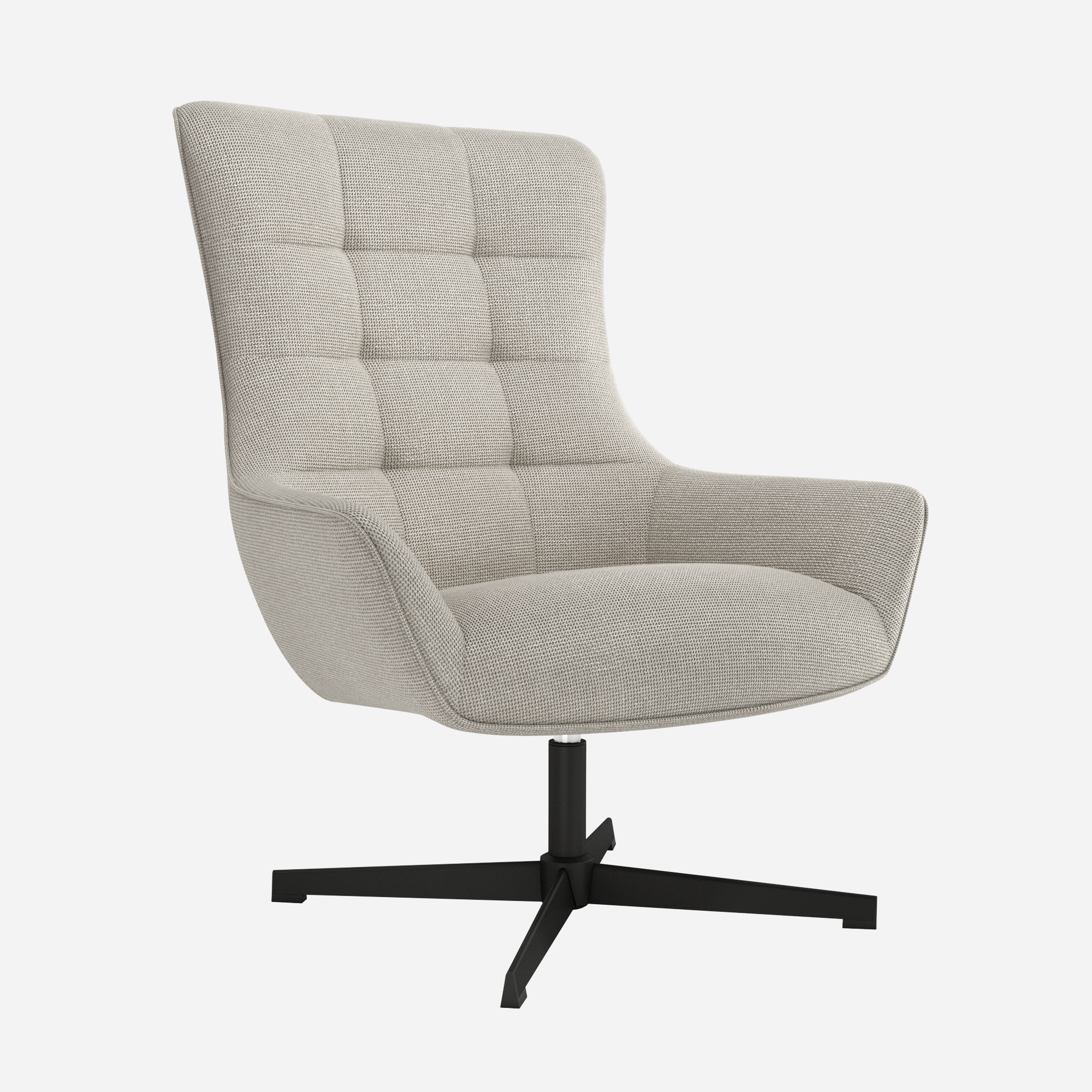 IRIDE – BUTACA GIRATORIA TAPIZADA RESPALDO ALTO