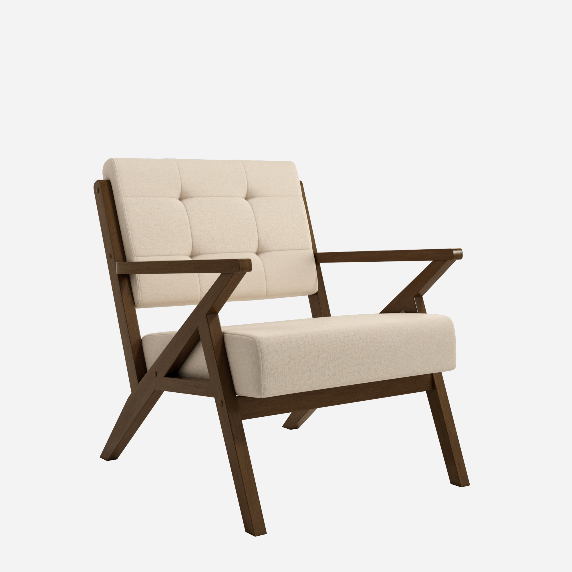 SAKUR – BUTACA FIJA MADERA CON TAPIZADO