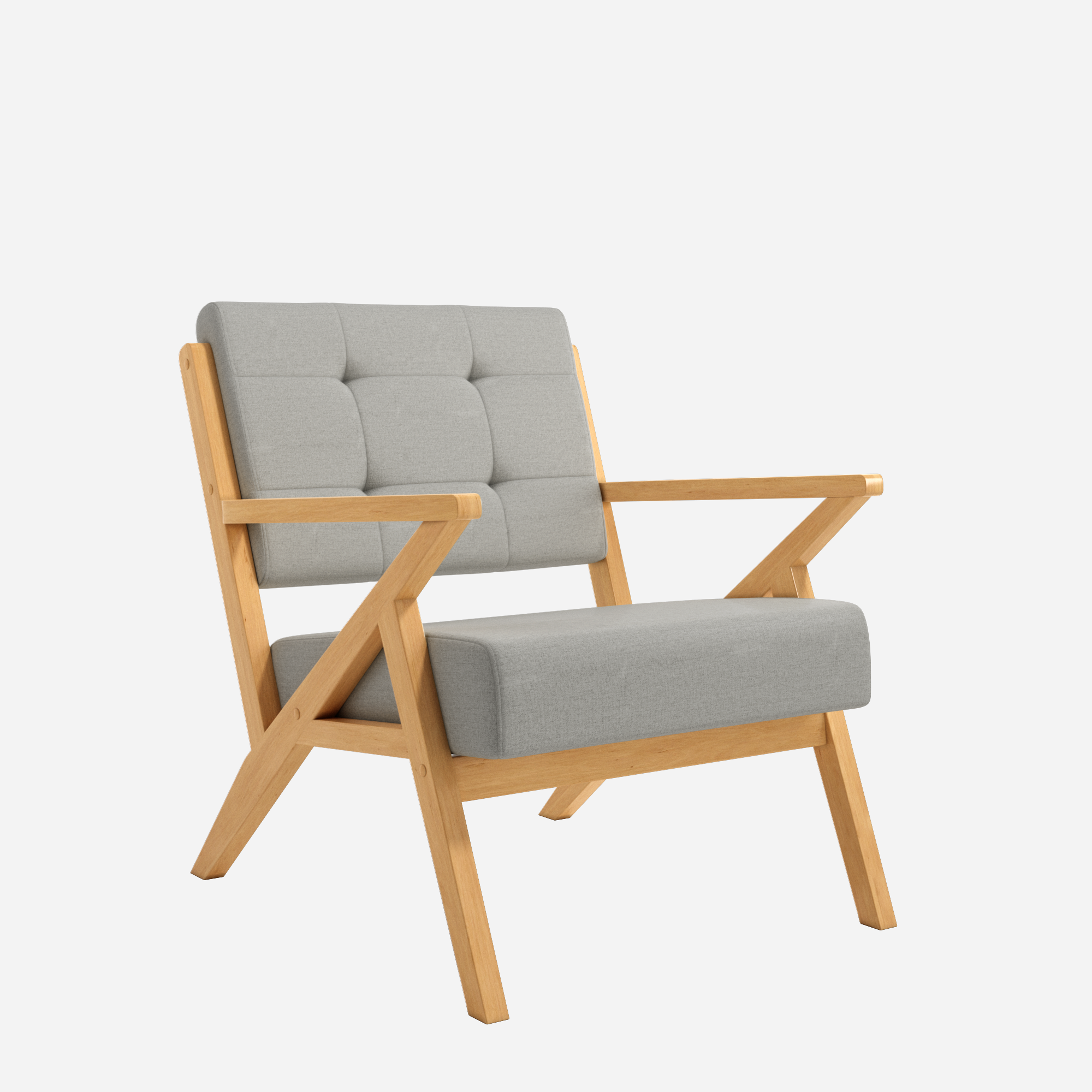 SAKUR – BUTACA FIJA MADERA CON TAPIZADO