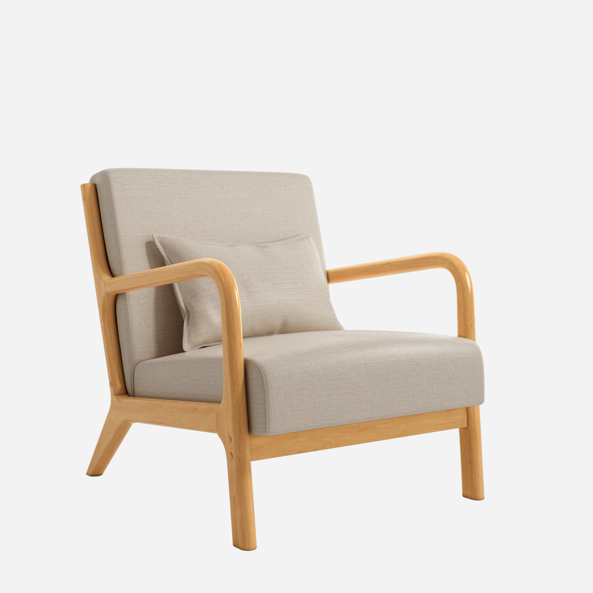 UMEL – BUTACA FIJA MADERA CON TAPIZADO