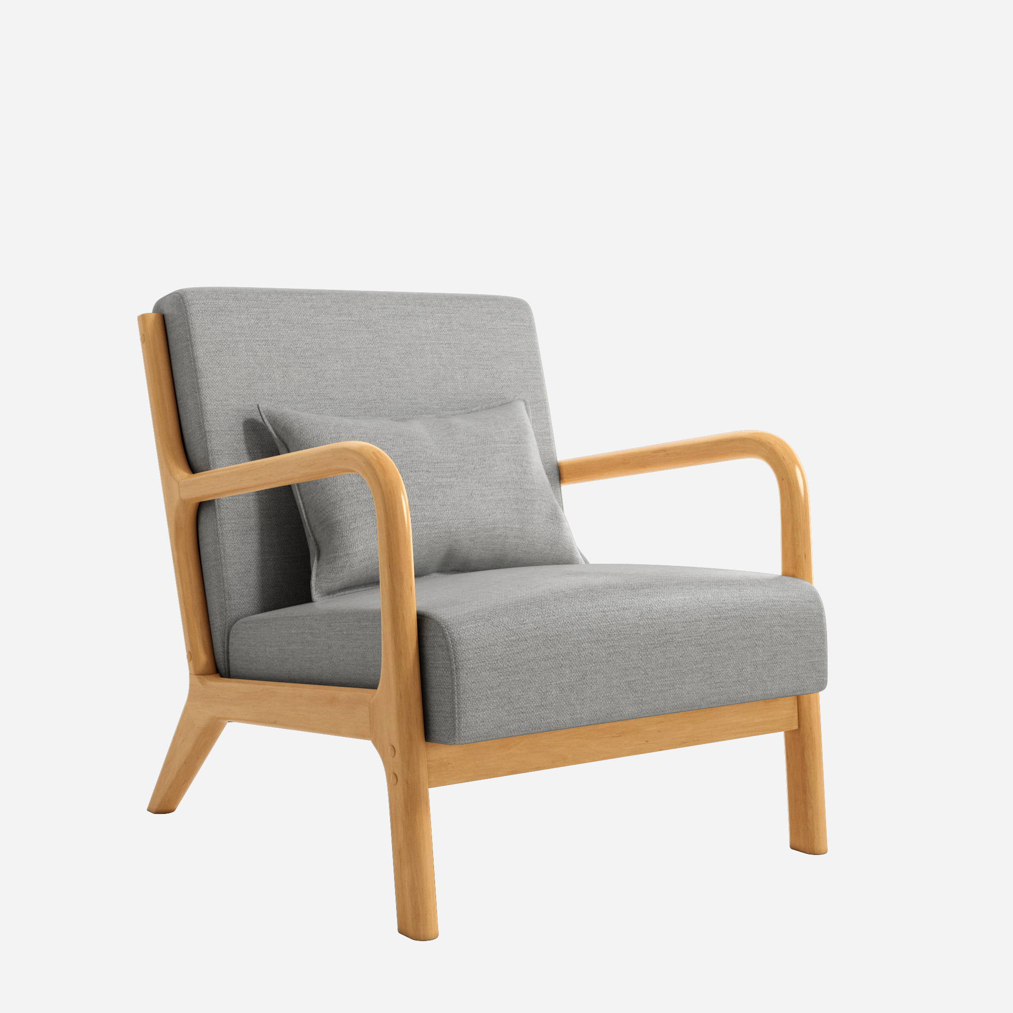 UMEL – BUTACA FIJA MADERA CON TAPIZADO