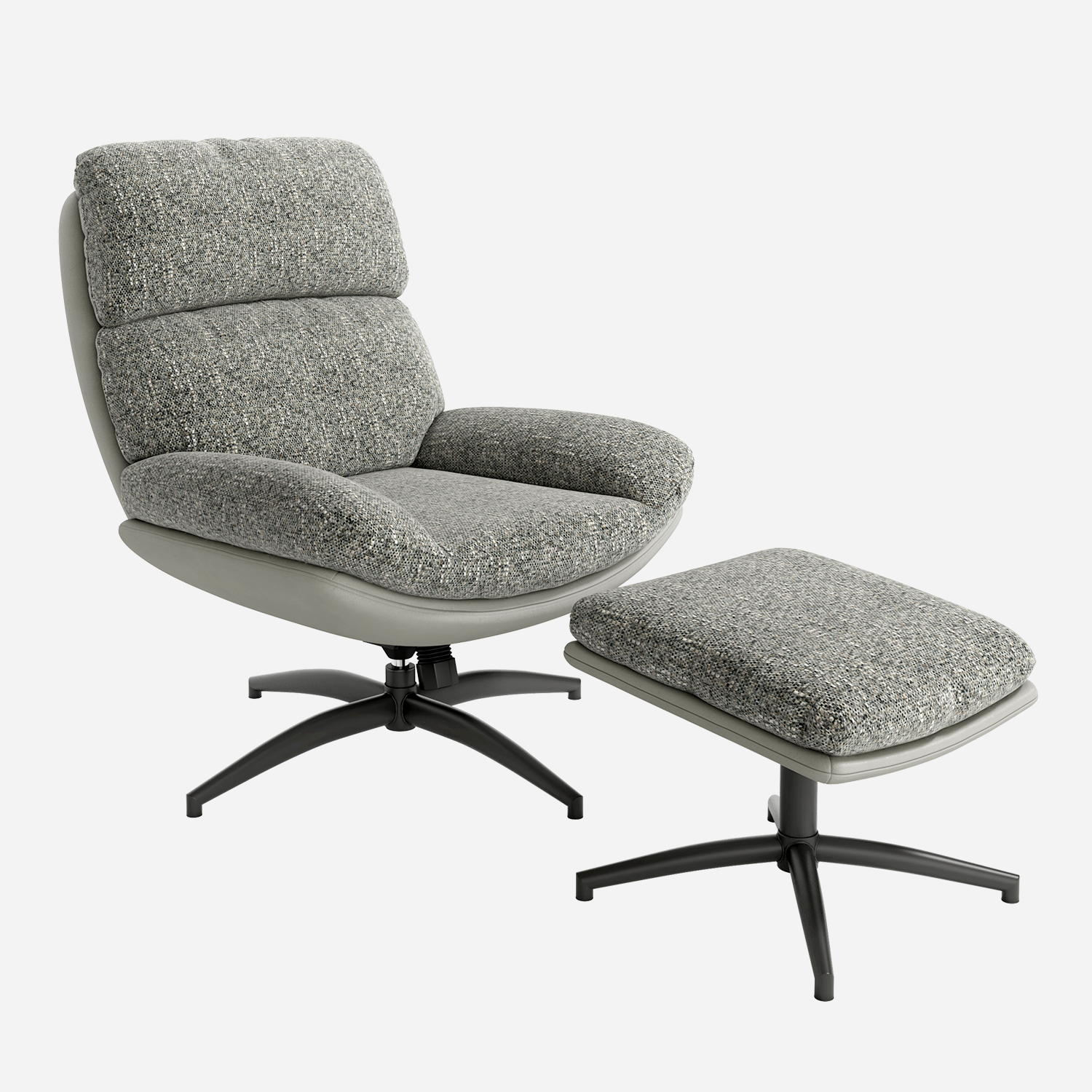 CALMA — Butaca Basculante Giratoria 360° con Ottoman - Vista 3 - XL Relax