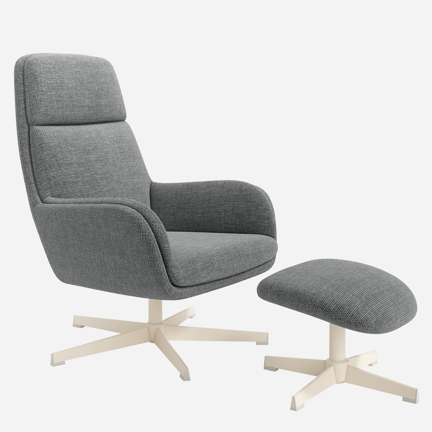 NIDO — Butaca Giratoria 360° con Ottoman - Vista 3 - XL Relax