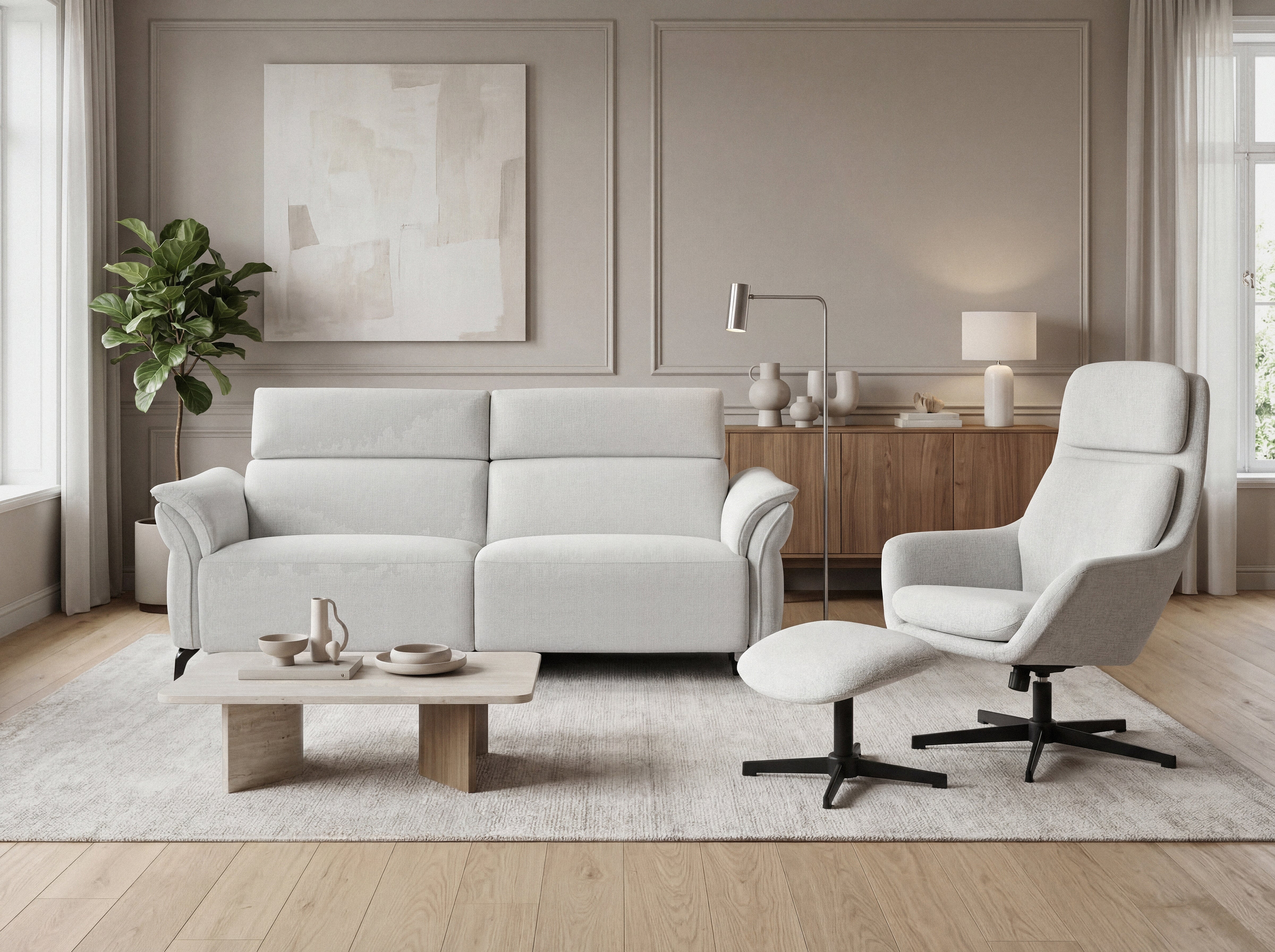 VENTO – Sofá 3 Plazas Relax con Cabezal Eléctrico