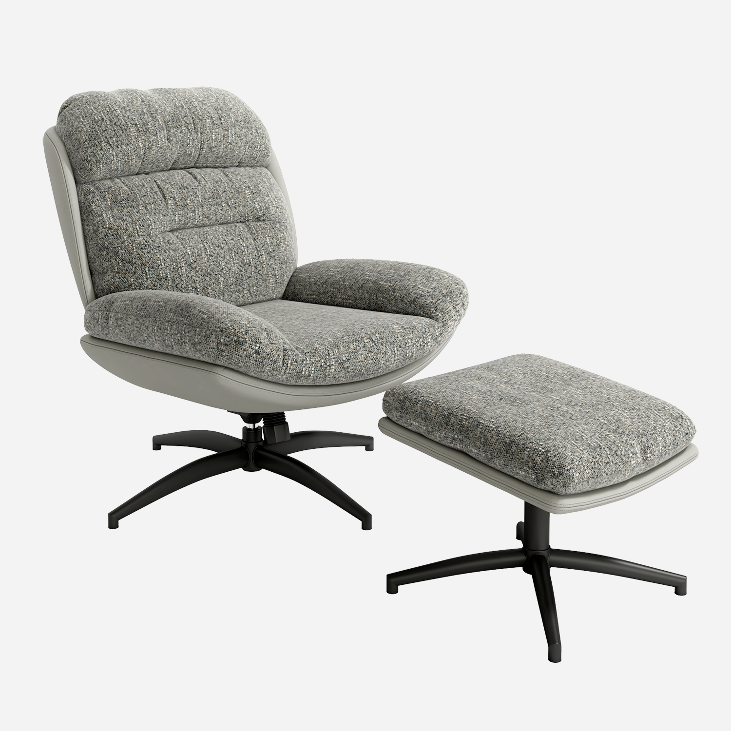 SERENA — Butaca Basculante Giratoria 360° con Ottoman - Vista 3 - XL Relax