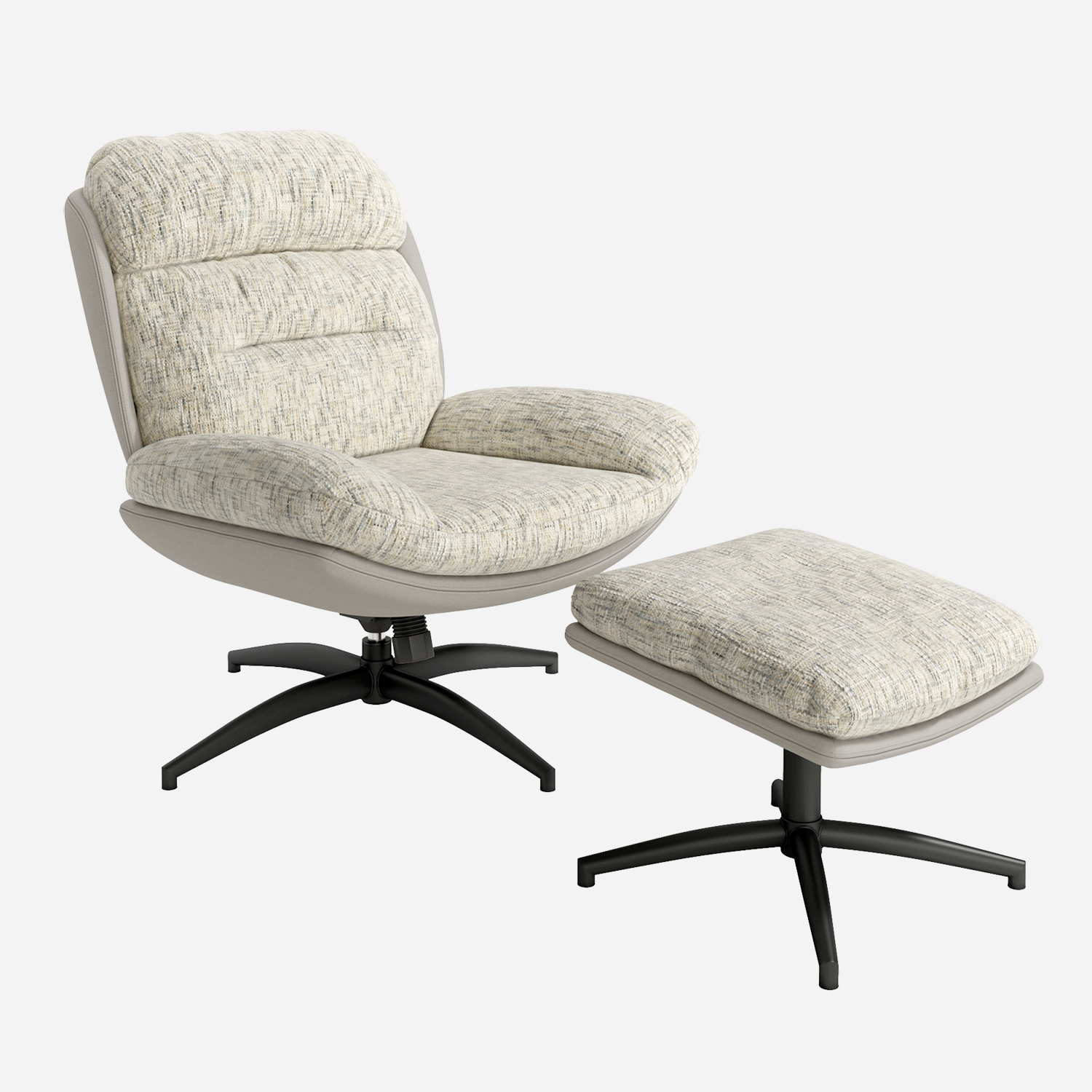 SERENA — Butaca Basculante Giratoria 360° con Ottoman - Vista 4 - XL Relax