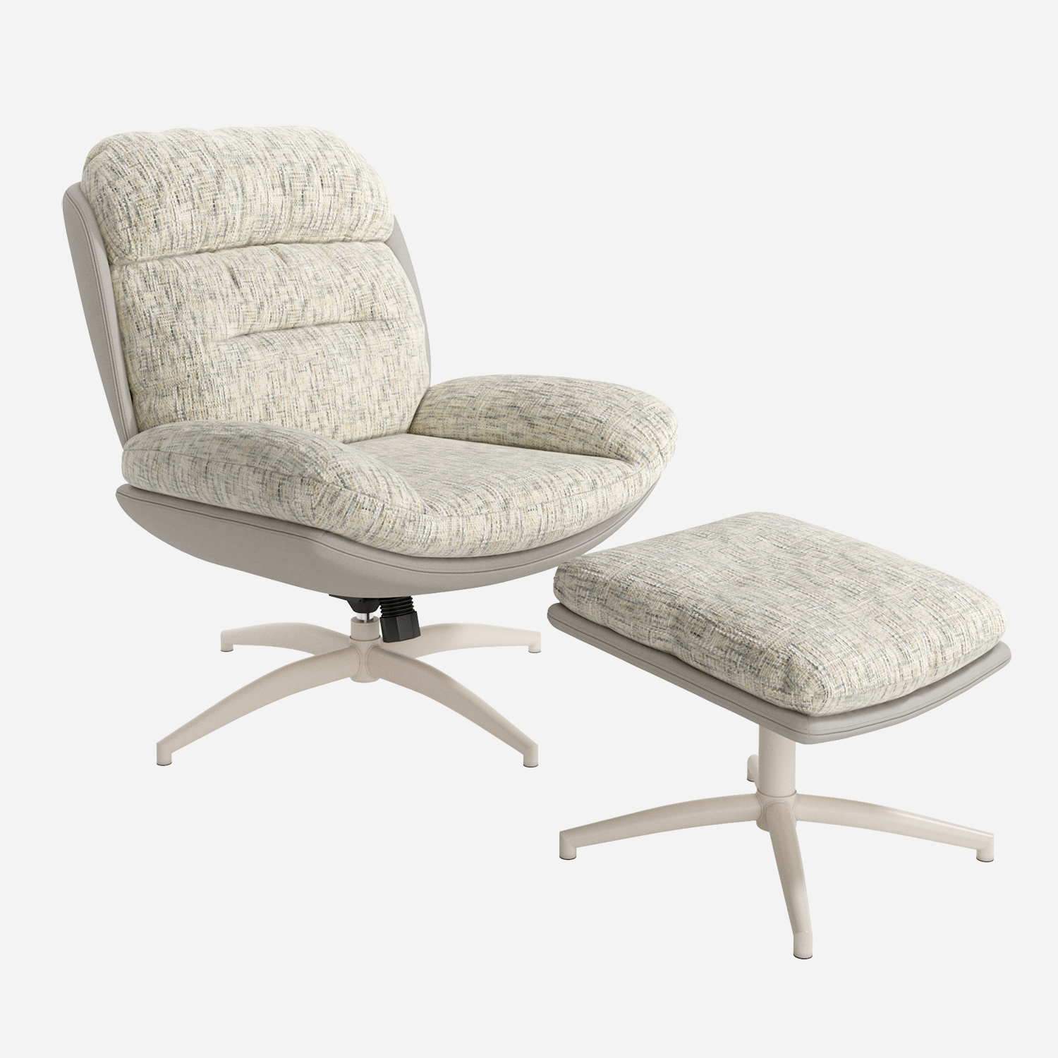 SERENA — Butaca Basculante Giratoria 360° con Ottoman - Vista 2 - XL Relax